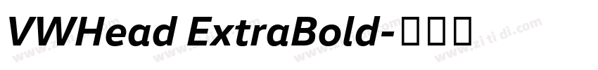 VWHead ExtraBold字体转换